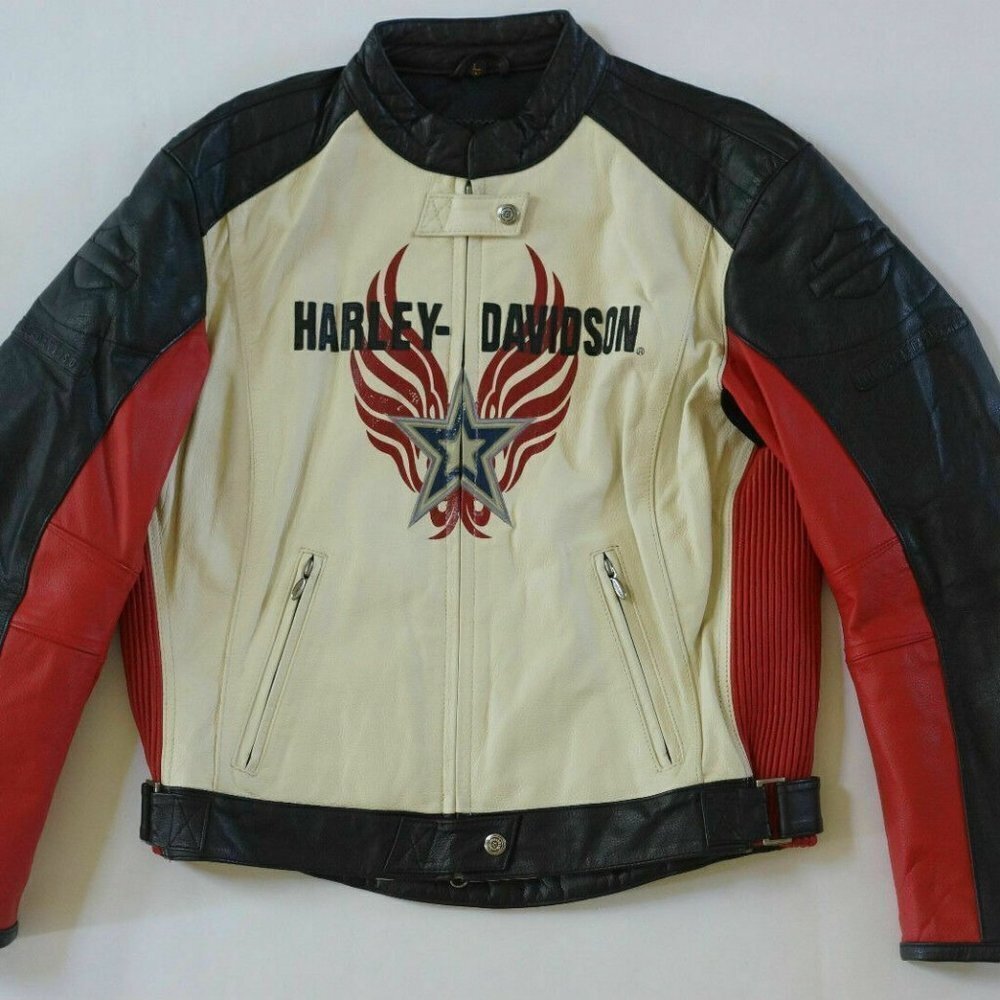 Women's Authentic Harley Davidson leather Jacket Color RAPID CITY Large NWT - Picture 2 of 13